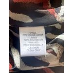 Denim & Co  Womens Jacket Fitted 1x Genuine Leather Pintuck Moto Camel Brown Photo 2