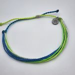 Pura Vida  Blue, White, Green, & Yellow Adjustable Cord Bracelet Photo 1
