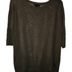 Design History  Brown Short Sleeve Blouse Size 1X Photo 0