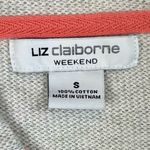 Liz Claiborne  Weekend Stripe V-neck Sweatshirt Small Photo 7