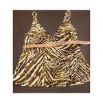 Jantzen Classics Animal Print Brown Beige Tankini Top V Photo 3