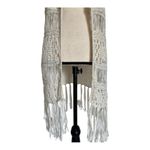 it's our time  Ivory Crochet Fringe Sweater Duster Size L Photo 4