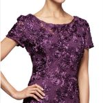 Alex Evenings  Purple Lace Sequins Rosette Flare Party‎ Dress Size 10 Photo 1