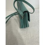 Vera Pelle Crossbody Bag Soft Italian Leather Small Blue Teal Adjustable Strap Photo 4