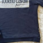Roberto Cavalli Roberto Cavalli Sport Metallic Logo Pullover Crew Neck Black Sweatshirt- XS Photo 3
