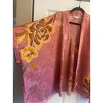 Daniel Rainn DR2  floral lightweight 3/4 sleeve Ruana front cardigan kimono L/XL‎ Photo 1