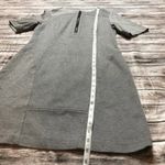 OF/MERCER Textured Fitted Shift Mini Dress Size 10 Zippers Black Grey Gray Zip Photo 11