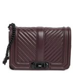 Rebecca Minkoff Small Love Leather Quilted Crossbody Bag, Burgundy, NWT Photo 12