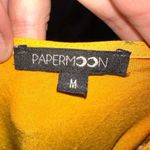 PaperMoon Stitchfix split neck goldenrod floral blouse Photo 2