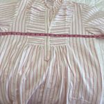 Garnet Hill  cotton White and Pink Striped nightgown Sz xs Photo 9