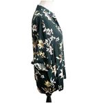 Knot Sisters  Orchid Floral Button Front Shirt Short Sleeve Green Size Medium NWT Photo 2