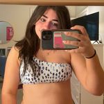 blue and white bikini one shoulder top Photo 1