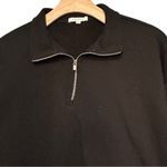 Z Supply  Women’s Size L Black Cropped Quarter Zip Feeling The Moment Sweatshirt Photo 3