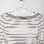 White House | Black Market Metallic-Stripe Peplum Sweater size XS petite Photo 4
