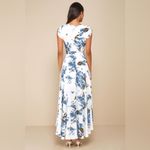 Lulus LULU’S French Countryside White Floral Print High-Low Dress Photo 3