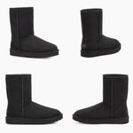 UGG  Classic Short II Sheepskin Boots in Black Photo 9