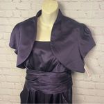 David's Bridal Purple Strapless Formal Dress with Jacket Size 10/12 column Photo 5