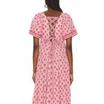 Saylor  Adeena‎ Floral Lace Up Maxi Dress Pink Large Photo 1