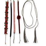 Choker & lariat necklace bundle adjustable Velvet & embroidered fashion jewelry Photo 2