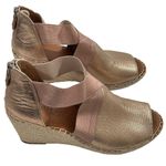 Gentle Souls Gentle Souls Kenneth Cole Charli Cross Elastic Wedge Sandals Rose Gold 7 Shoes Photo 0