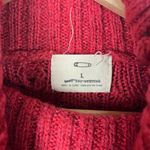 Urban Outfitters UO Pins and Needles Red Cable Knit Cropped Chunky Sweater L Photo 5