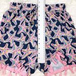 Simply Southern  Blue Starfish Print Tassel Hem High Waisted Shorts Size S/M Photo 4