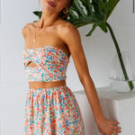 Hello Molly Floral Strapless  Top Photo 0