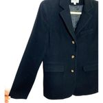 Vintage LL Bean Wool Cashmere Blend Black Long Sleeve Blazer Jacket Sz 6 Photo 3