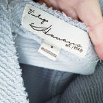 Vintage Havana  Blue Ribbed Cropped Hoodie with Open Back Photo 6