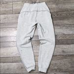 Lululemon  Athletica Scuba With Sherpa Stripe Light Gray Joggers Photo 4