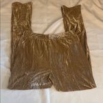None Shimmering Gold Velour Tracksuit Women Size 2XL NWOT Photo 7