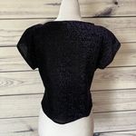 Vintage 80s / 90s Sequin Sparkly Disco Short Sleeve Blouse Multiple Size M Photo 4