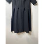 COS  Dress Women Size 4 Black Pleated Waist Structured Scuba Peplum Minimalist Photo 4