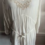 Motherhood Maternity • NWT Ivory Cream Tan Embroidered Blouse Photo 2