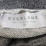 Everlane Sweatshirt Scoop Neck Long Sleeve Marled Heather Grey XS Cotton Terry Photo 2