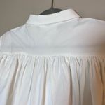Tuckernuck Pomander Place Jade Pleated Button Down Collared Blouse White L Photo 5