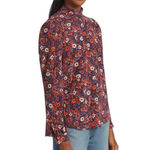 Veronica Beard  Silk Chilton Floral Tie Back Blouse Berry Multi Size 2 NWT Photo 5
