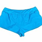 Nike women’s Size XLarge lined running polyester drawstring Shorts Blue Photo 3