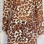 Leopard Print Kimono, XL Brown Photo 1