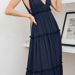 Lulus Show Your Affection Navy Blue Tiered Ruffled Maxi Dress Photo 0