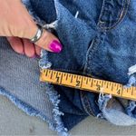 American Eagle Mom Short Distressed Dark Wash Strigid AEO size 00 Photo 6