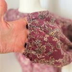 AVARA Boho Paisley Ruffle Blouse – Size Large Red Photo 7