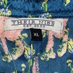 Their Nibs Pajamas XL Blue Pink Cheetah Print Satin Short Sleeve‎ Shorts Comfy Photo 5