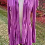 Dennis Basso  Lilac Open Front Cardigan Photo 0