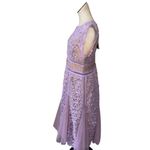 NWT Dalia MacPhee Lace & Tulle Lavender Midi Dress Photo 4
