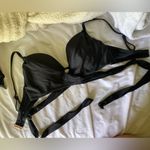 Shade & Shore  Black Strappy Bikini Top Size 34D Photo 2