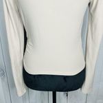 Planet Gold  Wrap Front Top Shirt Light Brown Long Sleeve Sz M Scrunch Side Photo 7