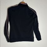 Ralph Lauren  Black Zip Up Jacket Pink Piping Crest Logo Pocket Sporty Preppy Photo 4