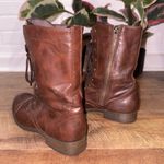 Mossimo Supply Co. Cassie Faux Leather Moto Side Zip Combat Boots Brown Size 8 Photo 1