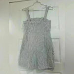 Hollister  Womens Pinstripe Dress Size Medium Short Button Down Front Photo 8